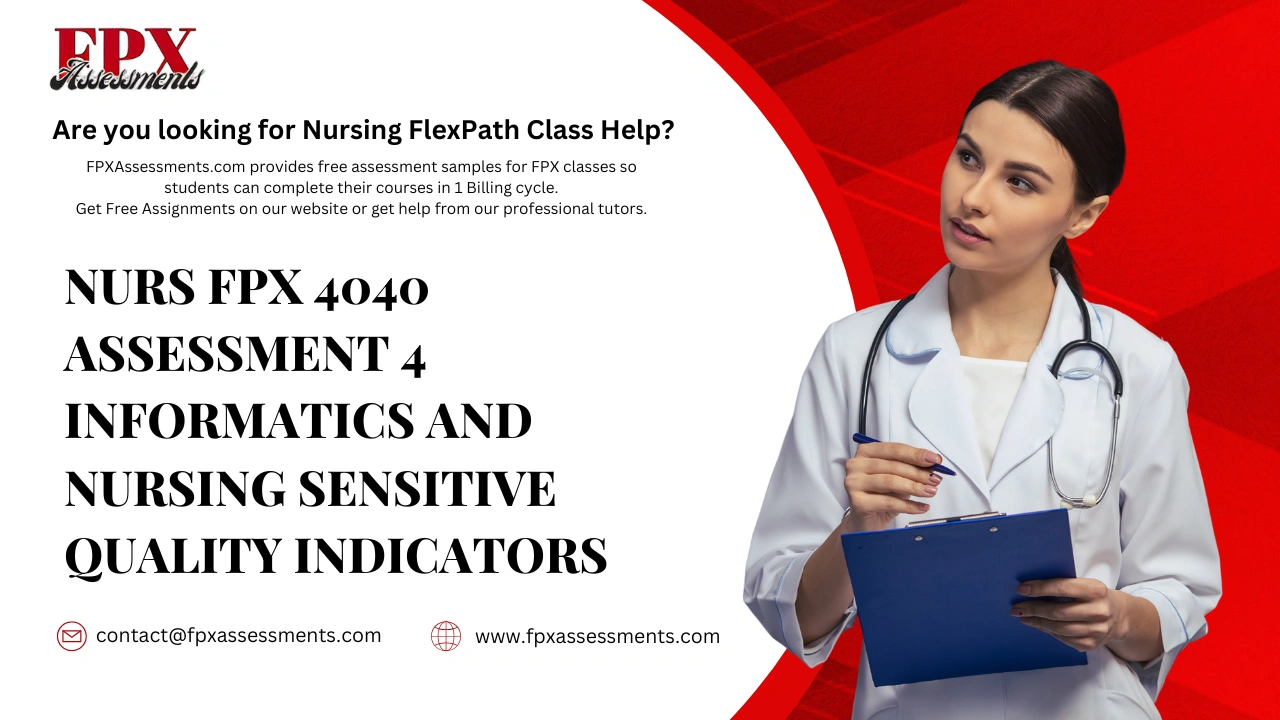 NURS FPX 4040 Assessment 4 Informatics and Nursing Sensitive Quality Indicators