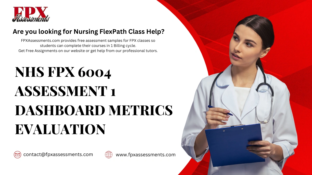 NHS FPX 6004 Assessment 1 Dashboard Metrics Evaluation