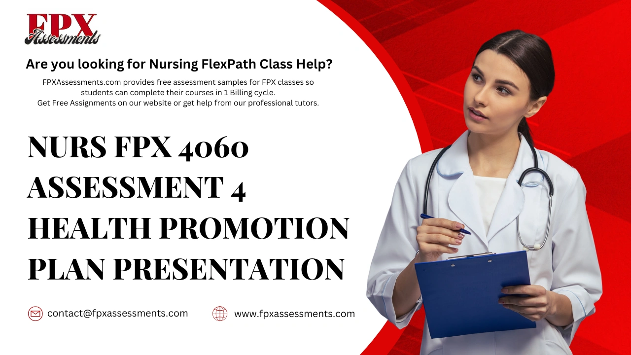 NURS FPX 4060 Assessment 4 Health Promotion Plan Presentation