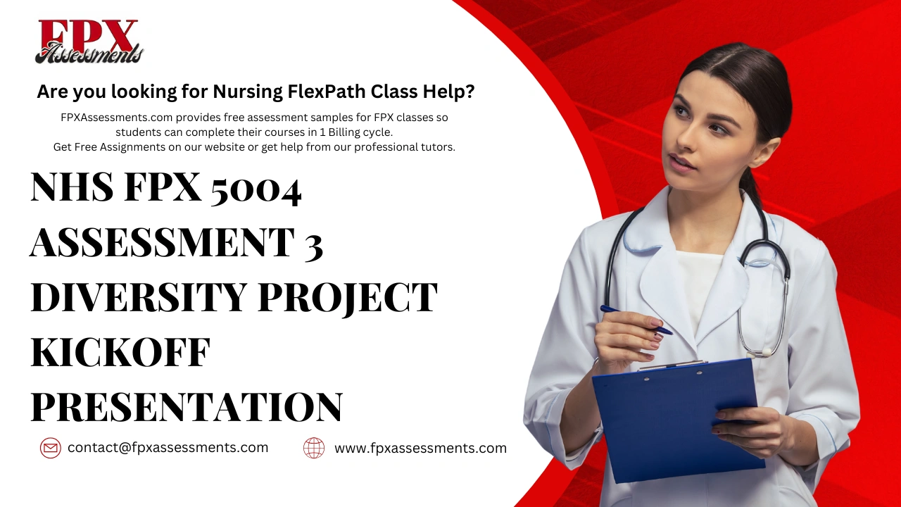 NHS FPX 5004 Assessment 3 Diversity Project Kickoff Presentation