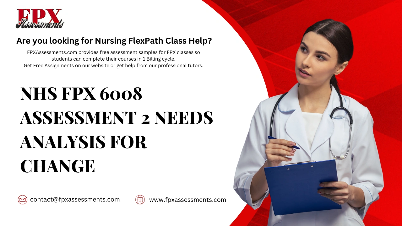 NHS FPX 6008 Assessment 2 Needs Analysis for Change