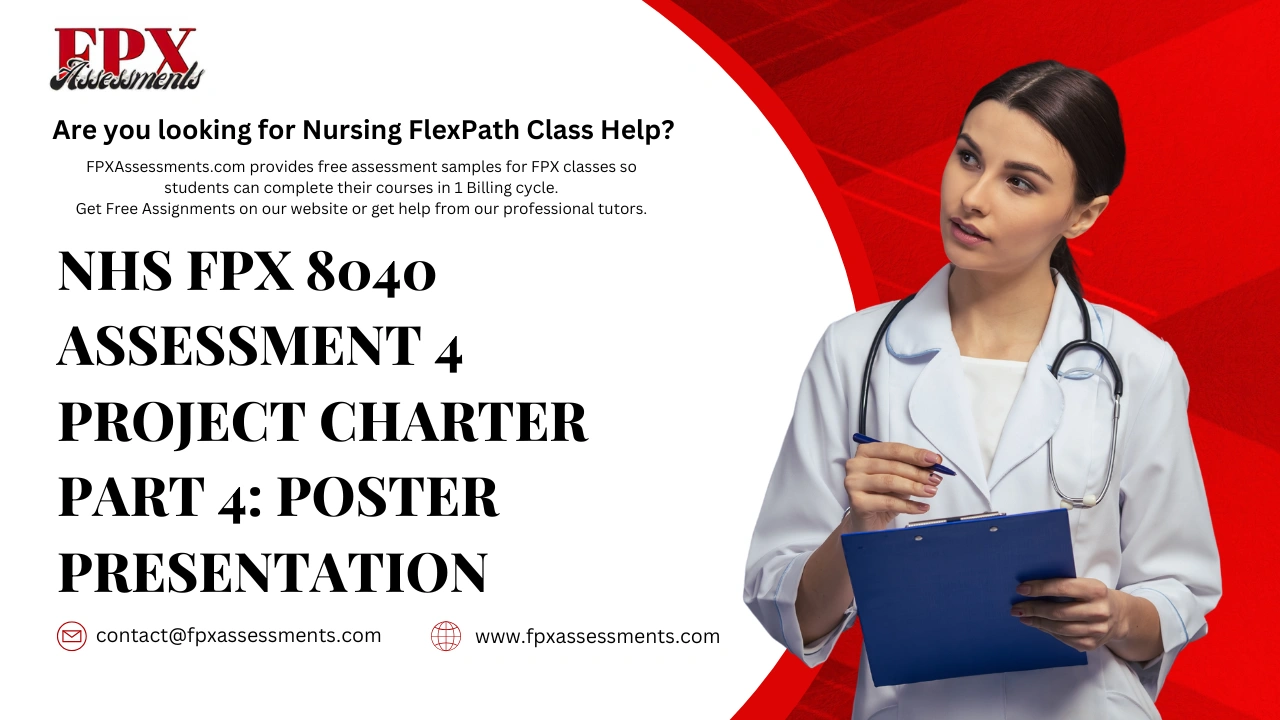 NHS FPX 8040 Assessment 4 Project Charter Part 4: Poster Presentation