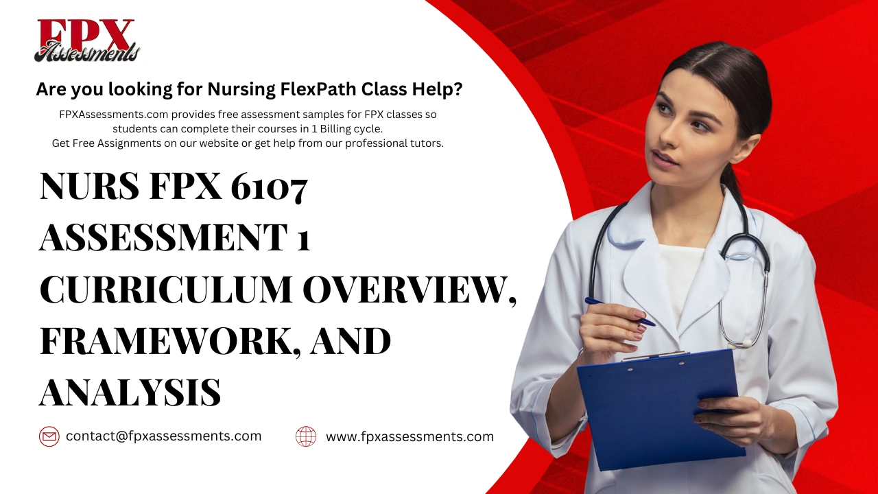 NURS FPX 6107 Assessment 1 Curriculum Overview, Framework, and Analysis