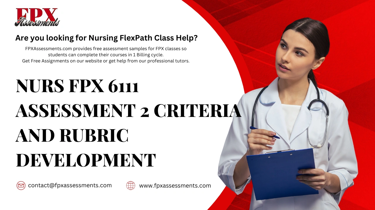 NURS FPX 6111 Assessment 2 Criteria and Rubric Development