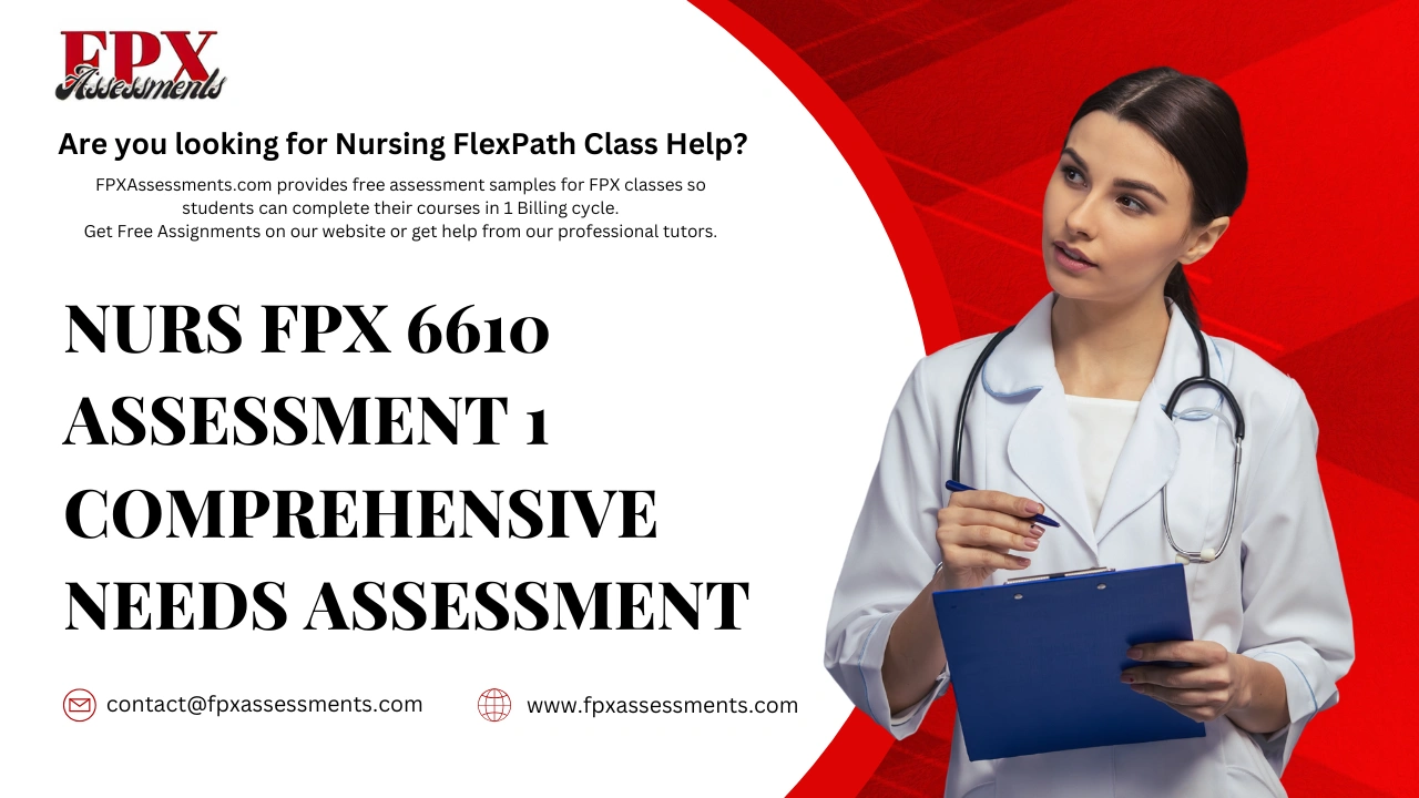 NURS FPX 6610 Assessment 1 Comprehensive Needs Assessment