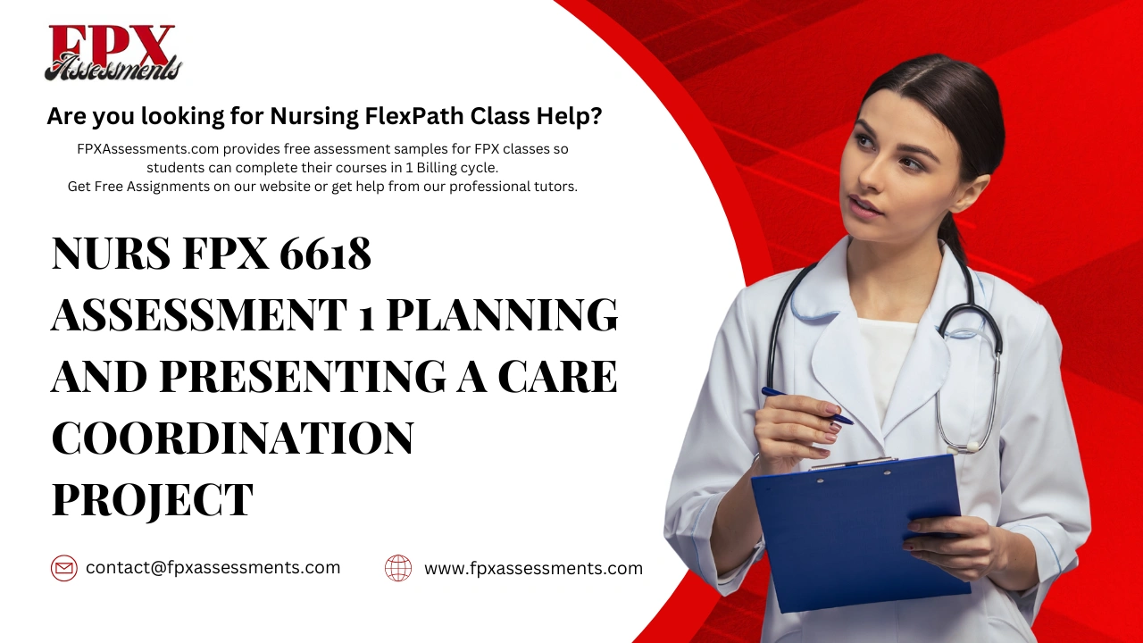 NURS FPX 6618 Assessment 1 Planning and Presenting a Care Coordination Project