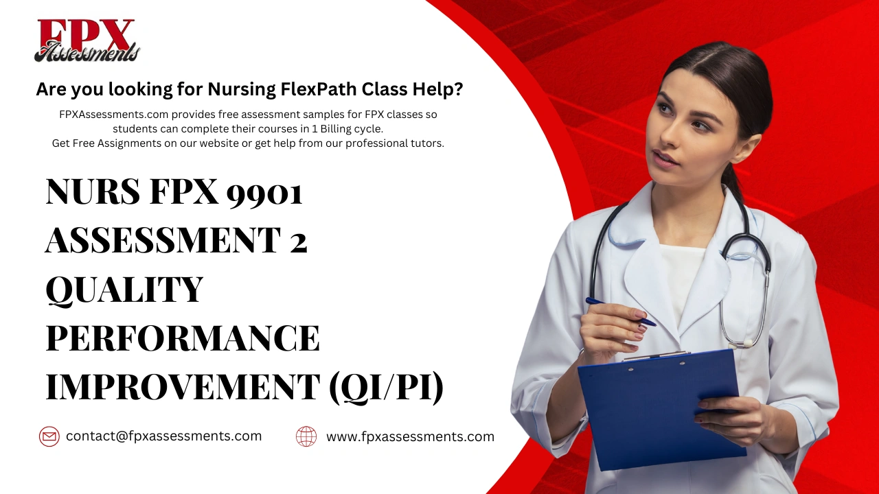 NURS FPX 9901 Assessment 2 Quality Performance Improvement (QI/PI)