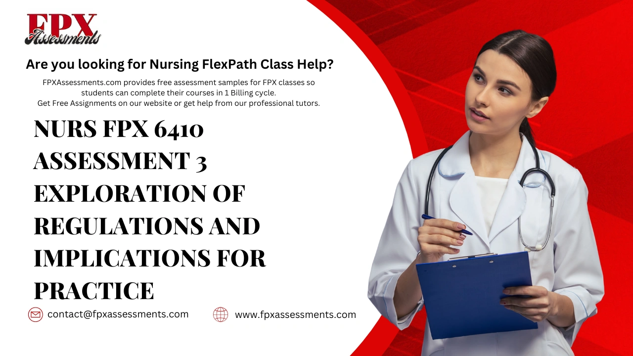 NURS FPX 6410 Assessment 3 Exploration of Regulations and Implications for Practice