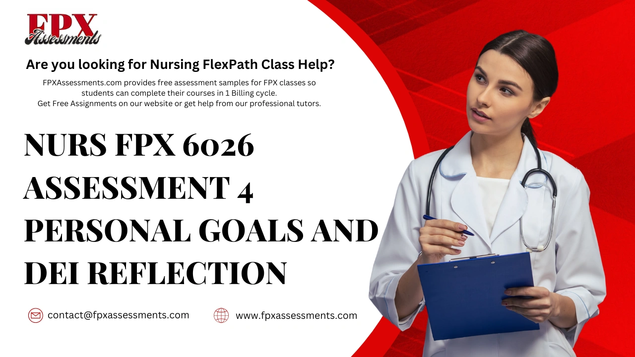 NURS FPX 6026 Assessment 4 Personal Goals and DEI Reflection